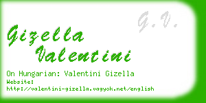 gizella valentini business card